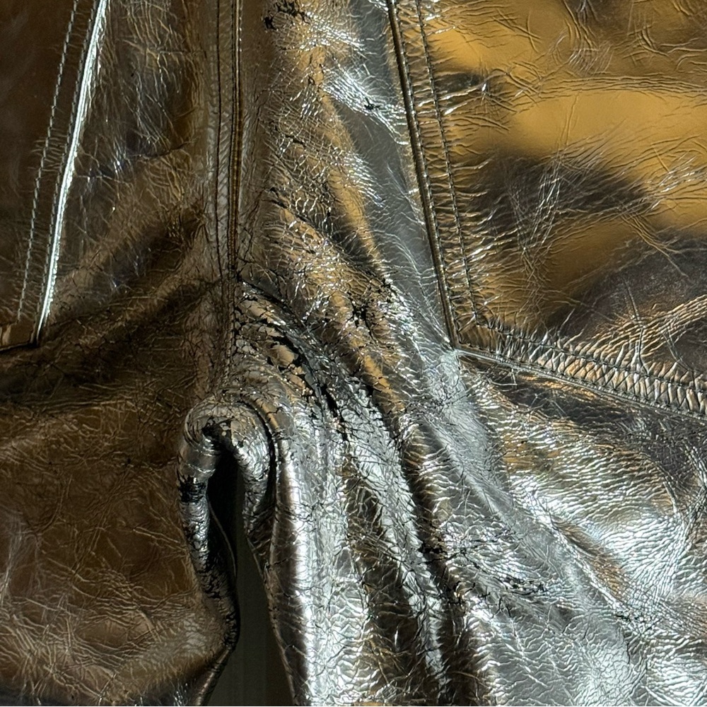 Dsquared2 silver metallic leather jeans - Picture 9 of 9